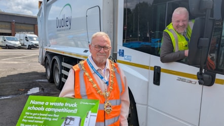 The Mayor of Dudley, Cllr Pete Lee, and Cllr Damian Corfield, cabinet member for neighbourhoods