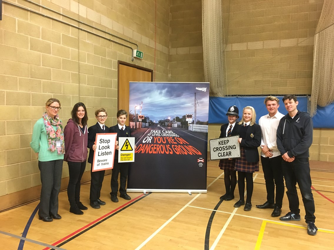 PHOTO: Newport school students urged to stay safe around the railway at Christmas: Students at Joyce Frankland Academy