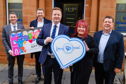 Cllr Barton, Brian Whittle MSP, Iain Greer (Monarch Finance), Tracy Murray, Cllr Reid