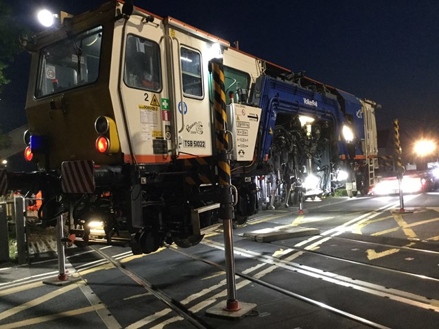 Major bank holiday railway upgrade work completed in Kent, Sussex and Wessex: Cooksbridge track renewals