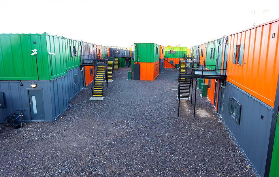 The modular homes site which houses 40 people who have formerly been rough sleepers