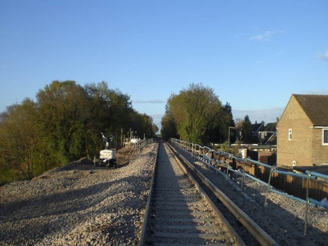 Network Rail to rebuild embankment at site of Surrey railway landslip: Wrecclesham Landslip Line Re-opening, 3 May 2016