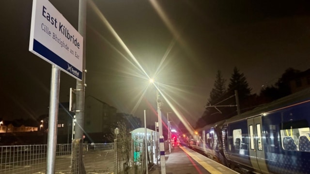 First test run for electric trains on East Kilbride line: Electric Class 385 at East Kilbride 15 Oct 2025