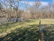 Example of land fenced off to create a buffer: Example of land fenced off to create a buffer