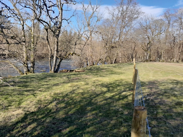 Example of land fenced off to create a buffer
