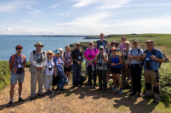 Volunteers on Skomer Lou Luddington