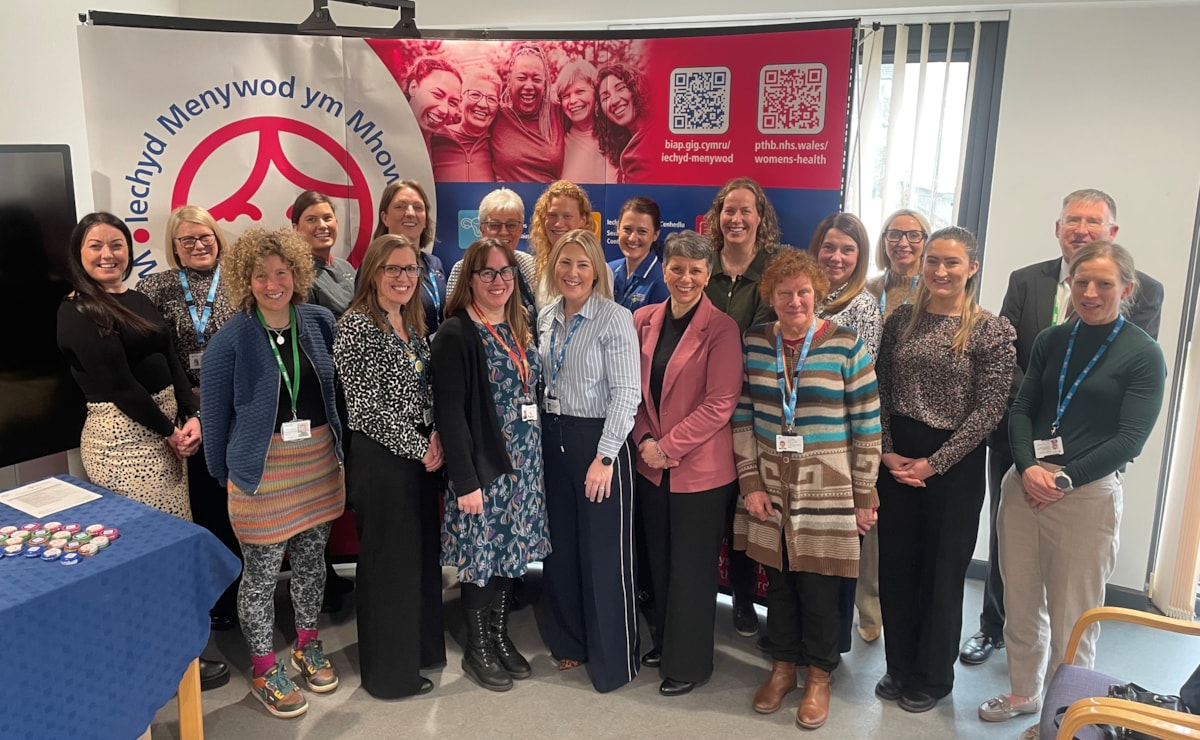 Services users and colleagues from partner organisations across Powys at the launch of Powys Women's Health Hub