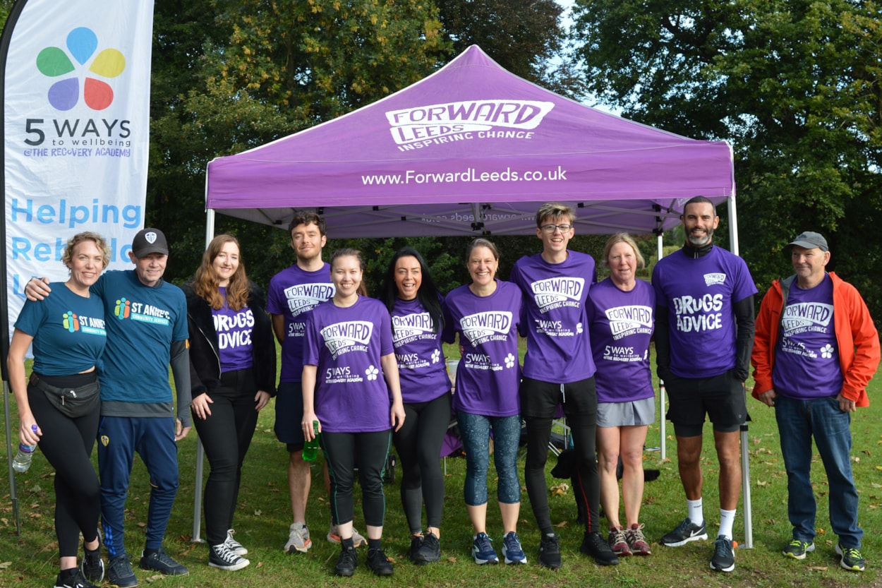 DPHAR 2026 - Forward Leeds: Forward Leeds are among the organisations highlighted in the Director of Public Health’s annual report for their work. Pictured: Staff, volunteers and people supported by Forward Leeds and St Anne’s Alcohol Services at a Roundhay Park Run.