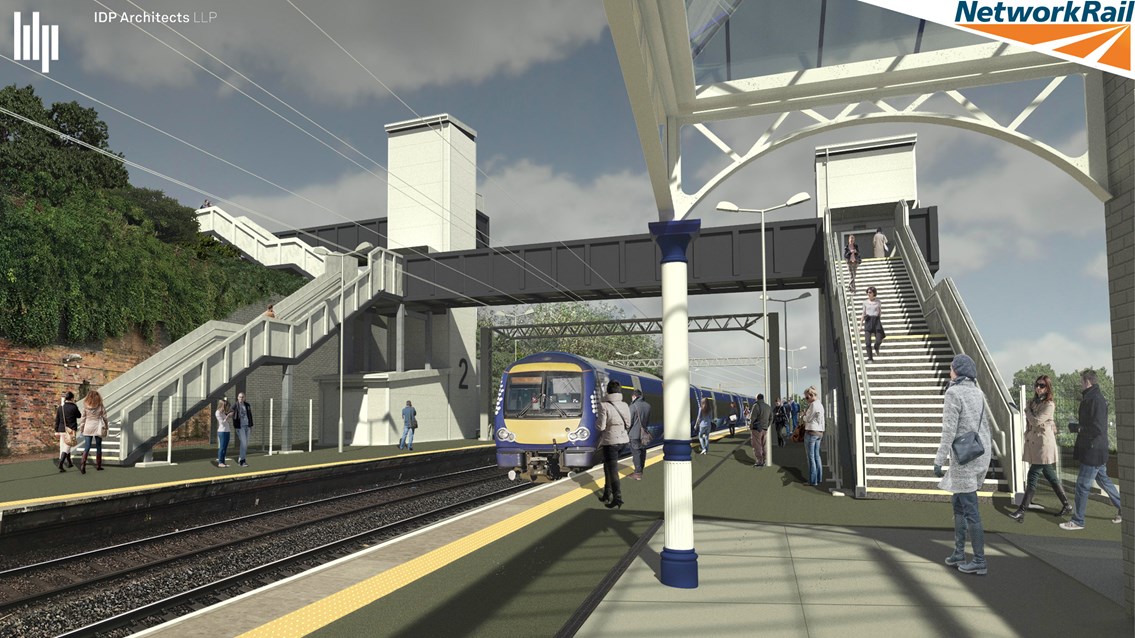 Project to provide step-free access at Port Glasgow due to start: Port Glasgow station AfA artist impression