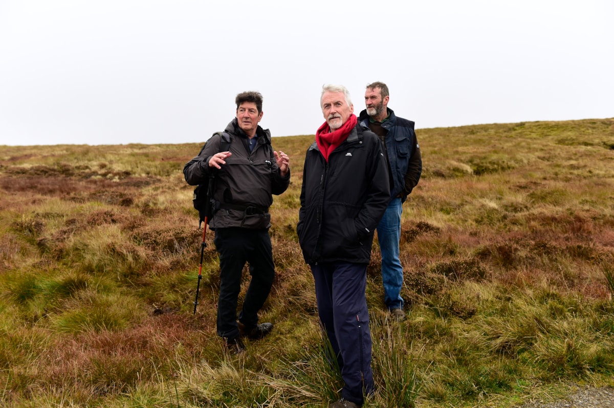 The Deputy First Minister, Huw Irranca-Davies was joined by local grazier, Jeff Gwillim and Richard Ball from Bannau Brycheiniog National Park Authority on his visit to the Black Mountains.-2