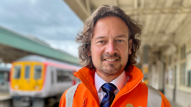 Nick Millington headshot at Cardiff Central