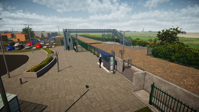 Soham Station - full size forecourt