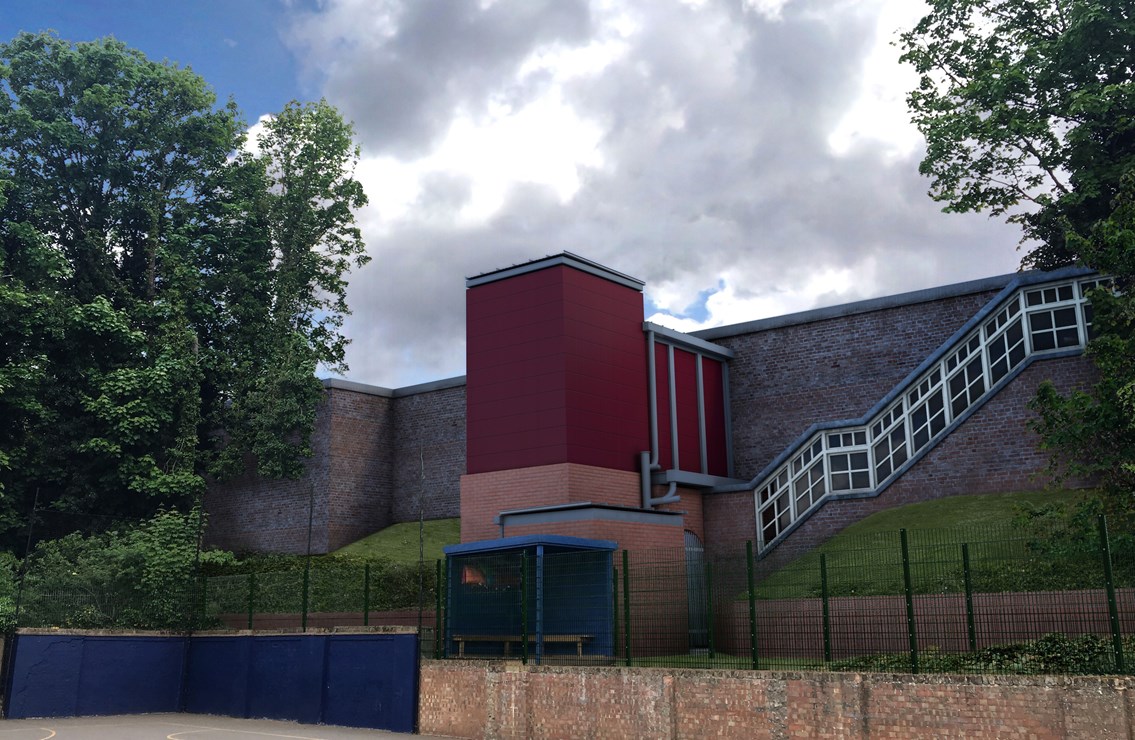 Lift off at Carshalton station as work begins to make it accessible to all: Artist's impression of the new lifts at Carshalton
