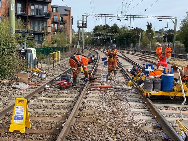 Easter track works boost reliability for Cambridge, London and Stansted rail passengers: Bishops Stortford Easter-4