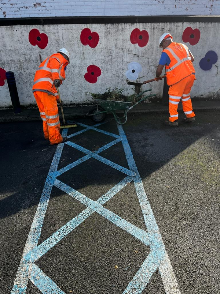 The railway team also cleared up the weeds from the area surrounding the memorial