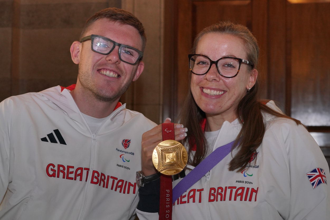 Reception 7: Nathan Maguire and Hannah Cockroft at the civic reception.