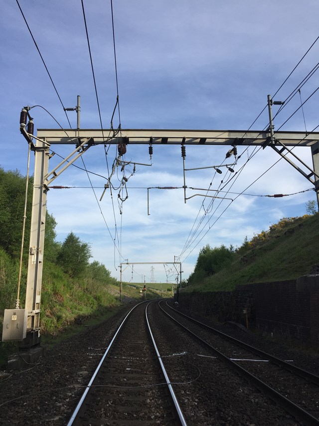 Engineers are currently fixing damaged overhead line equipment on the West Coast Main Line 1