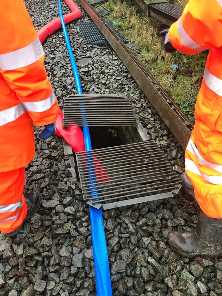 Inspecting exsiting drains at West Coast main line Kilsby upgrade
