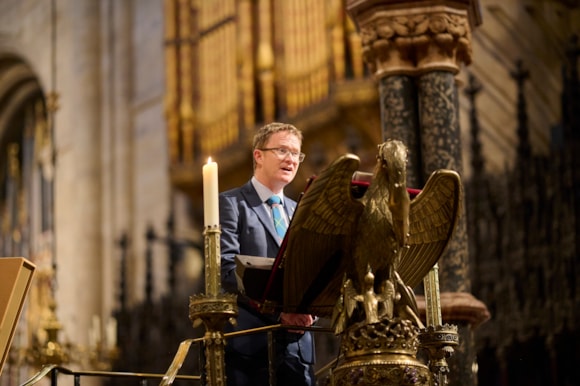 David Horne, LNER MD, at the LNER Evensong at Durham Cathedral for Railway 200