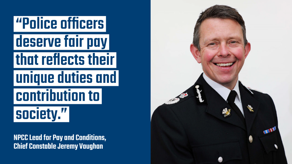 NPCC Lead for Pay and Conditions, Chief Constable Jeremy Vaughan - February 2023