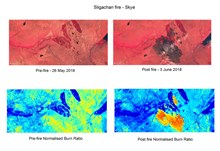 Wildfires 2018 - Skye - Sentinel 2 - Before and after - CIR and NBR