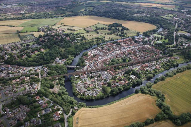 Network Rail to host public information event ahead of engineering work on Yarm Viaduct: Yarm Viaduct aerial shot (1), Network Rail