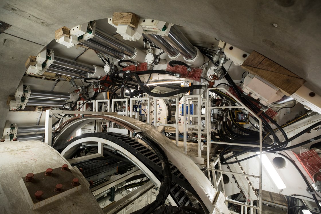 Interior of TBM Emily before tunnelling begins