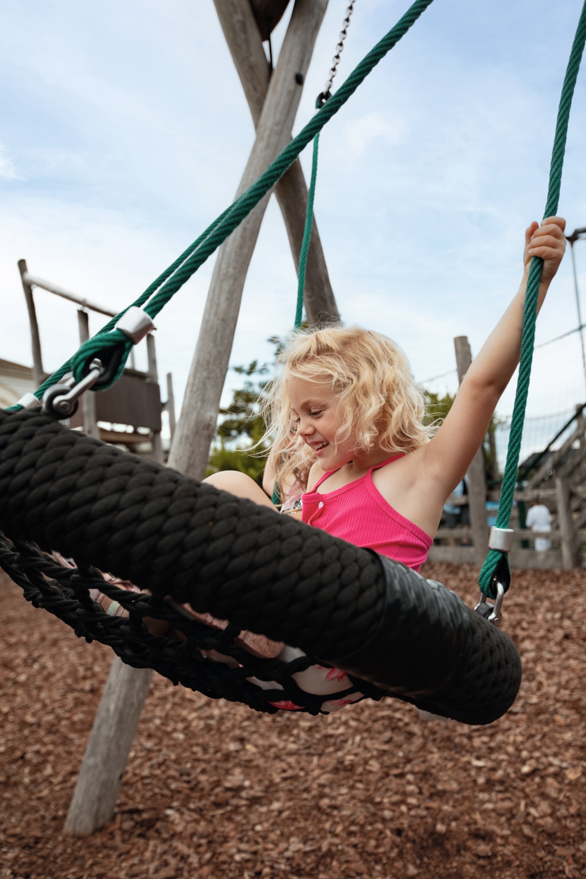 Outdoor play area at The Orchards