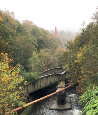 River Ebbw railway bridge in Crumlin