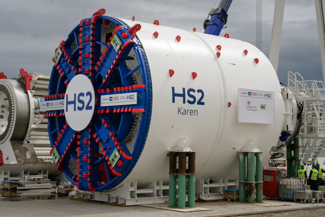 HS2 TBM Karen factory acceptance test at Herrenknecht in Germany