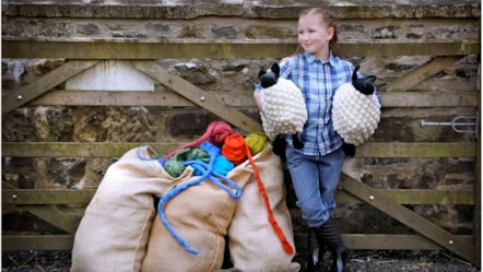 Beth Strange (aged 7) at the National Museum of Rural Life ahead of Woolly Weekend. Image (c) Paul Dodds (5)