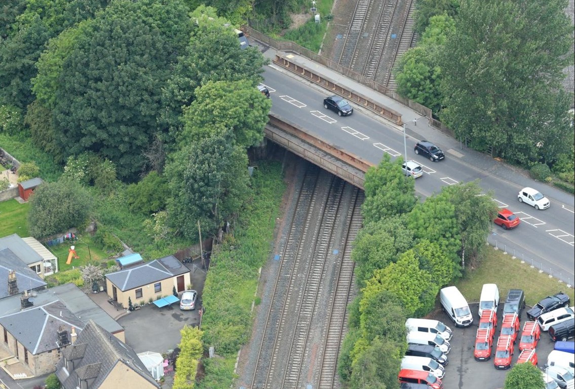 Kerse Road bridge works will improve City transport networks: 223 Oct  Kerse Road Aerial