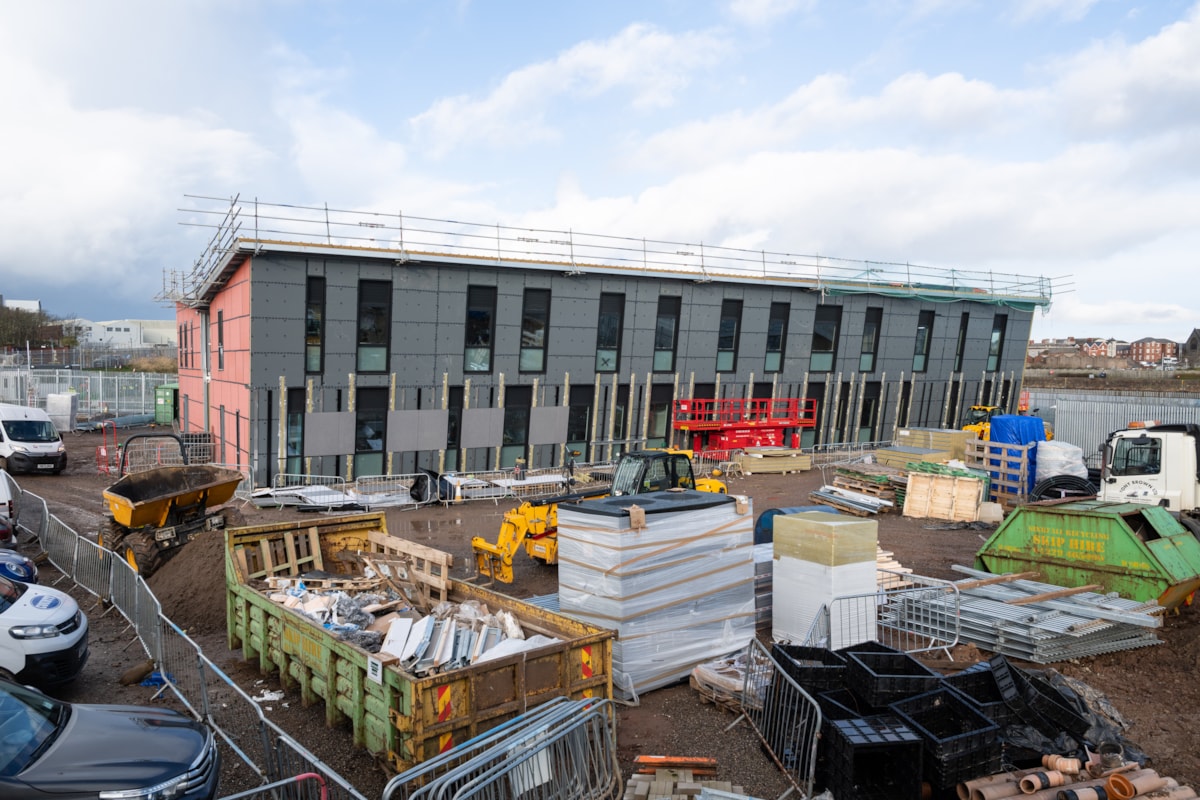 Build progression of the University of Cumbria's Barrow campus