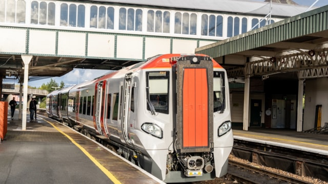 Transport for Wales Class 197 at Llandudno Junction cropped: Transport for Wales Class 197 at Llandudno Junction cropped