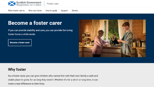 Website - Foster Care Recruitment Campaign