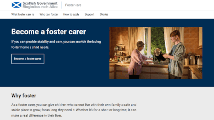 Website - Foster Care Recruitment Campaign