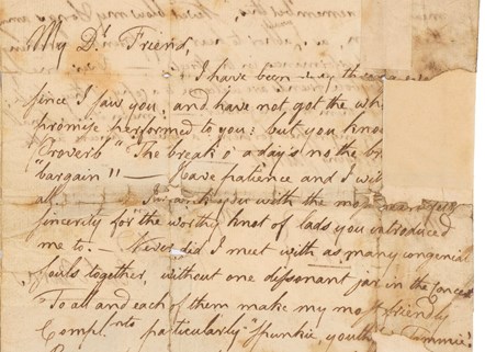 Opening section of Burns letter