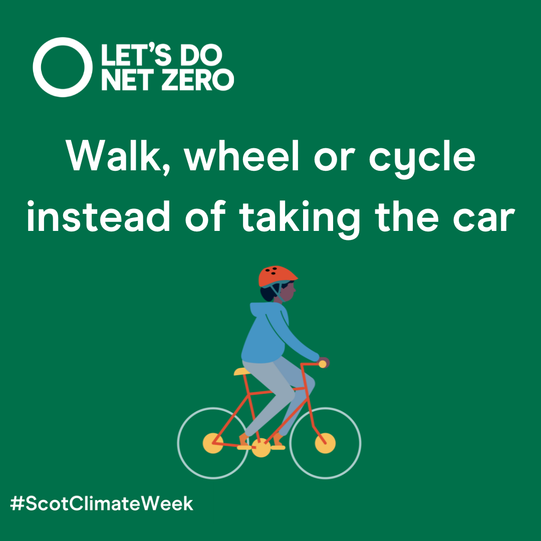 Walk, wheel or cycle instead of taking the car (2)