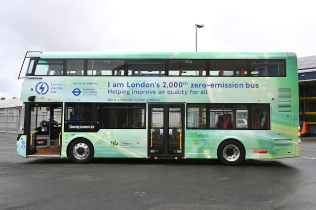 TfL Image - Specially wrapped 2000th zero-emission bus