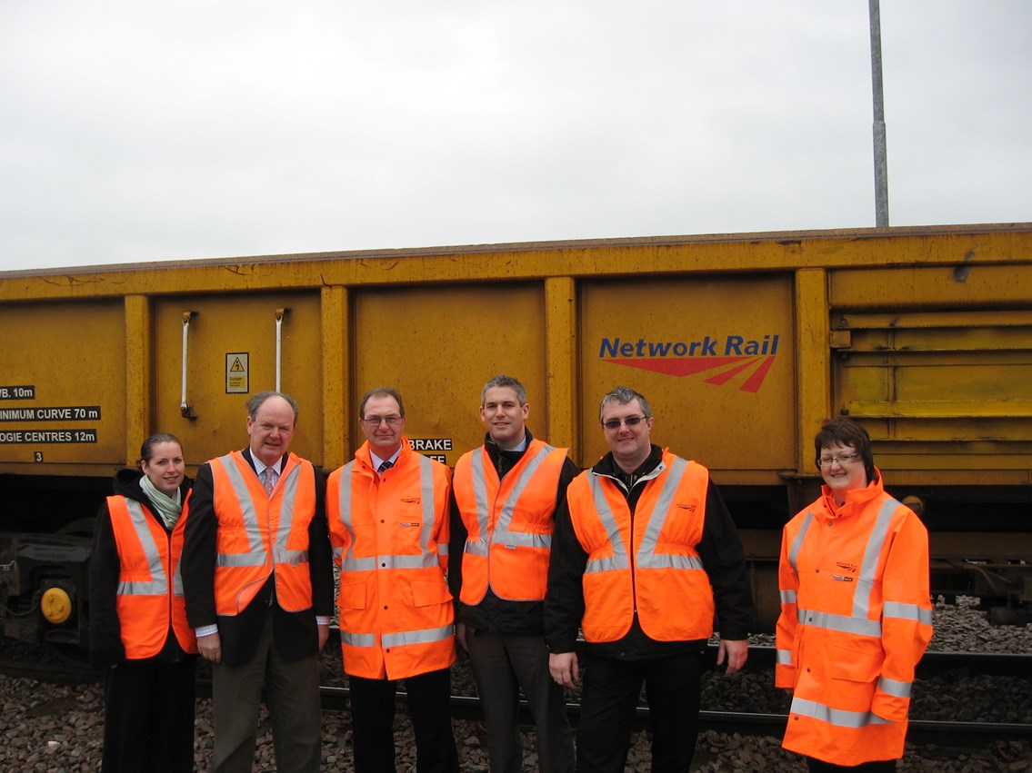 NETWORK RAIL OUTLINES MARCH JOB PLANS TO MALCOLM MOSS MP : Malcolm Moss MP at Whitemoor Yard
