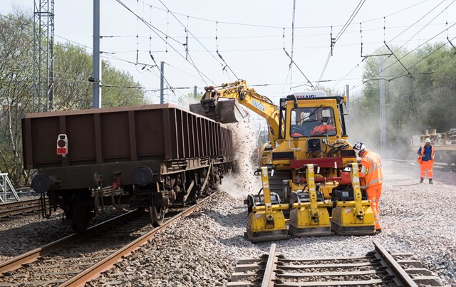 Rutherglen works on track to improve reliability: Shawfield, Easter 2019 2