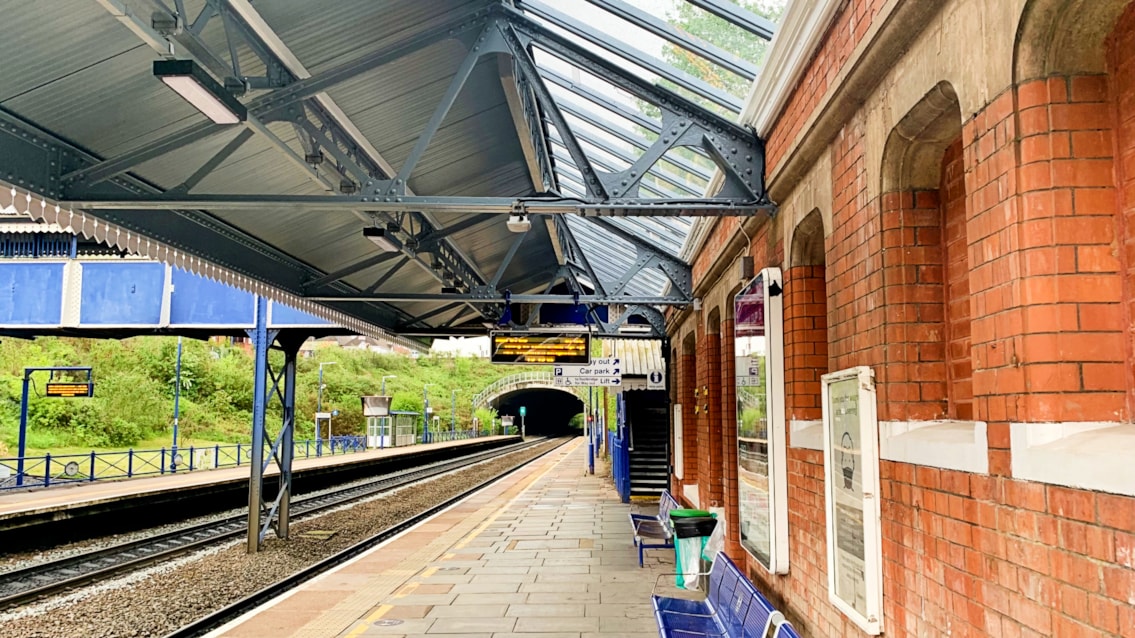 Gerrards Cross station new canopy from platform level