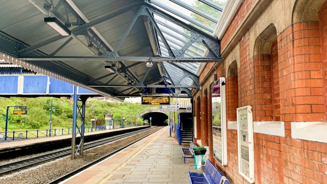 Journey changes between Birmingham and London Marylebone this weekend: Gerrards Cross station new canopy from platform level