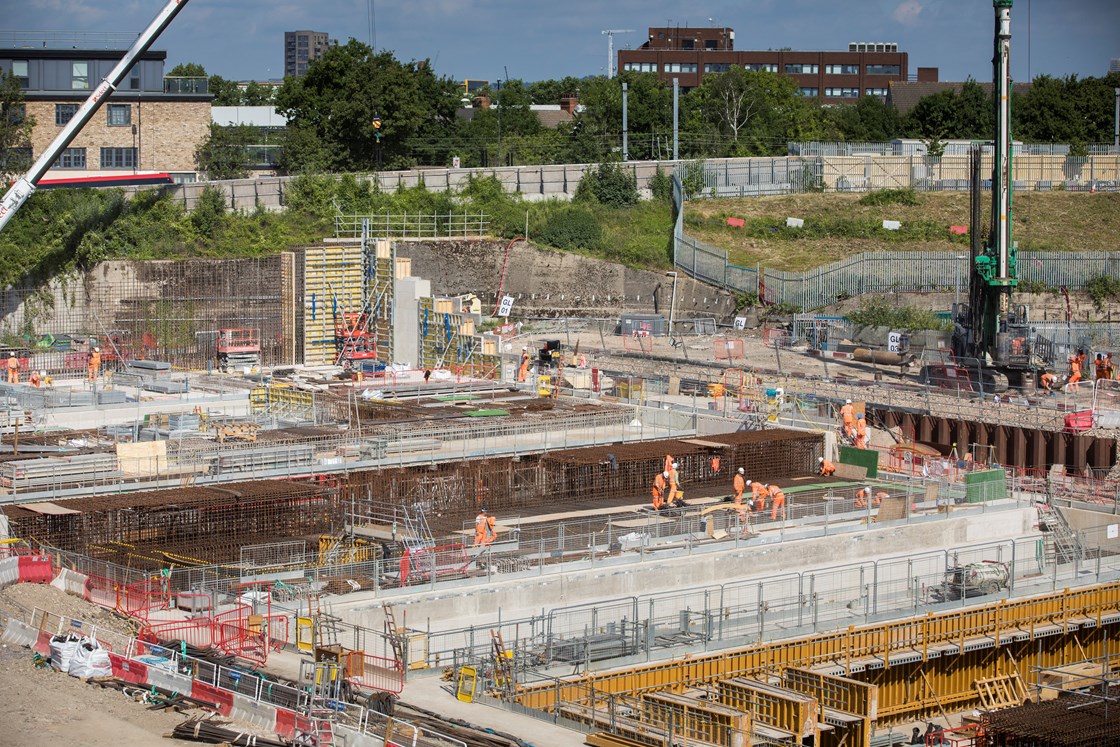 Construction progress at Old Oak Common