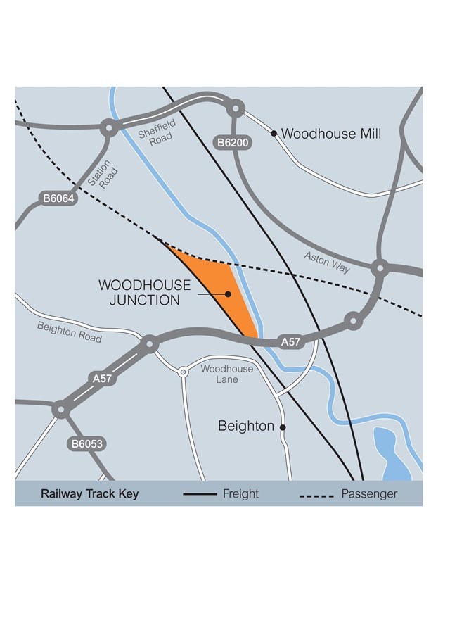 Woodhouse Junction - map: map of the railway land being targetted for the National Engineering Centre