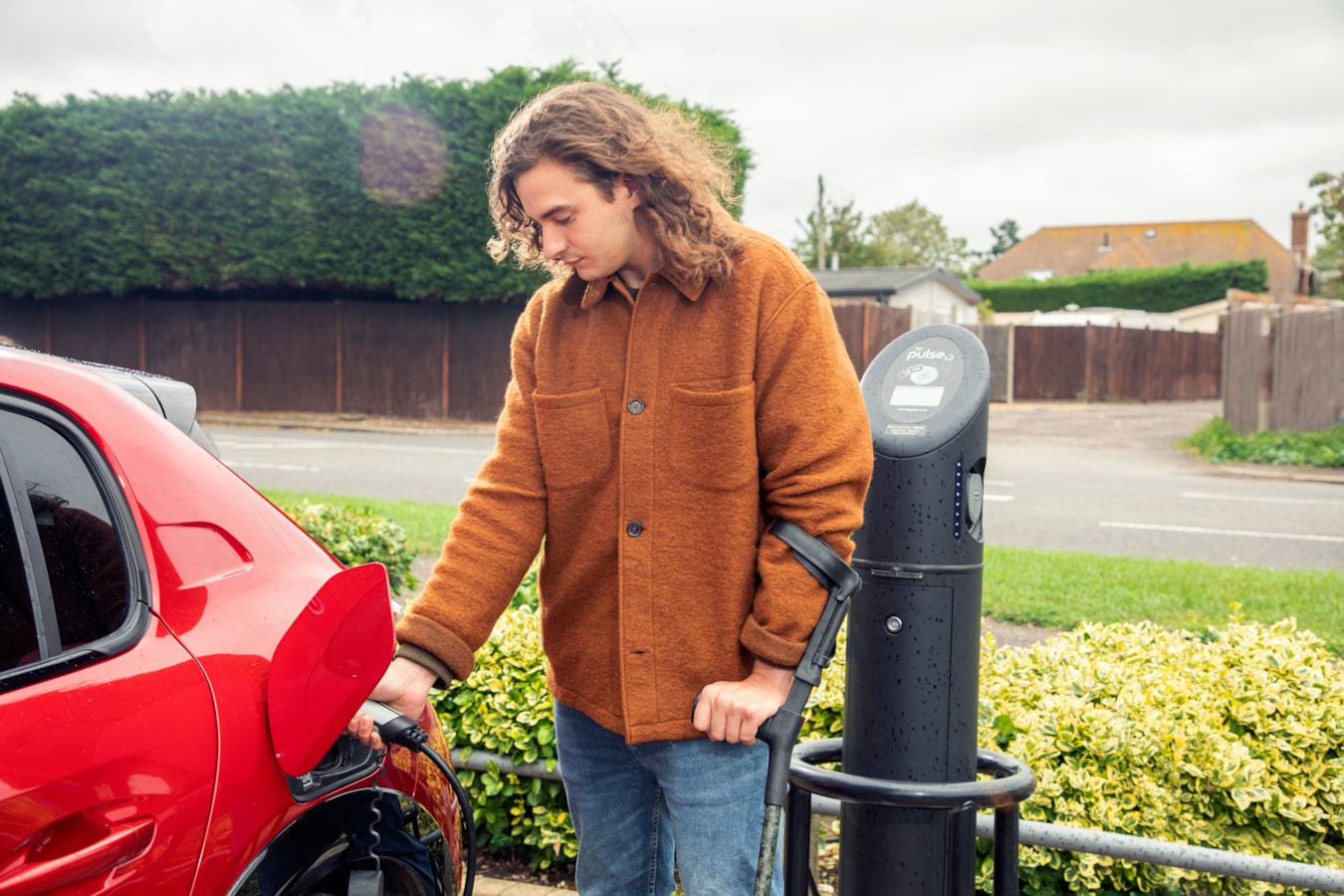 Motability Scheme customer charging an EV