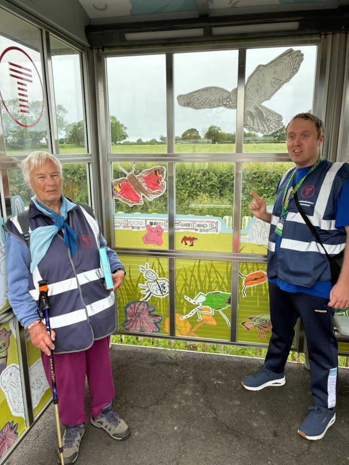 Prees Station Art Michael and Janet 1: Prees Station Art Michael and Janet 1