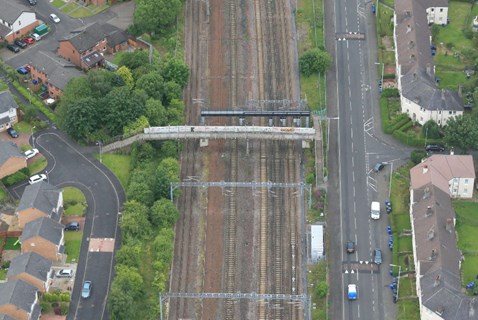 23 Nov Arkleston Footbridge aerial