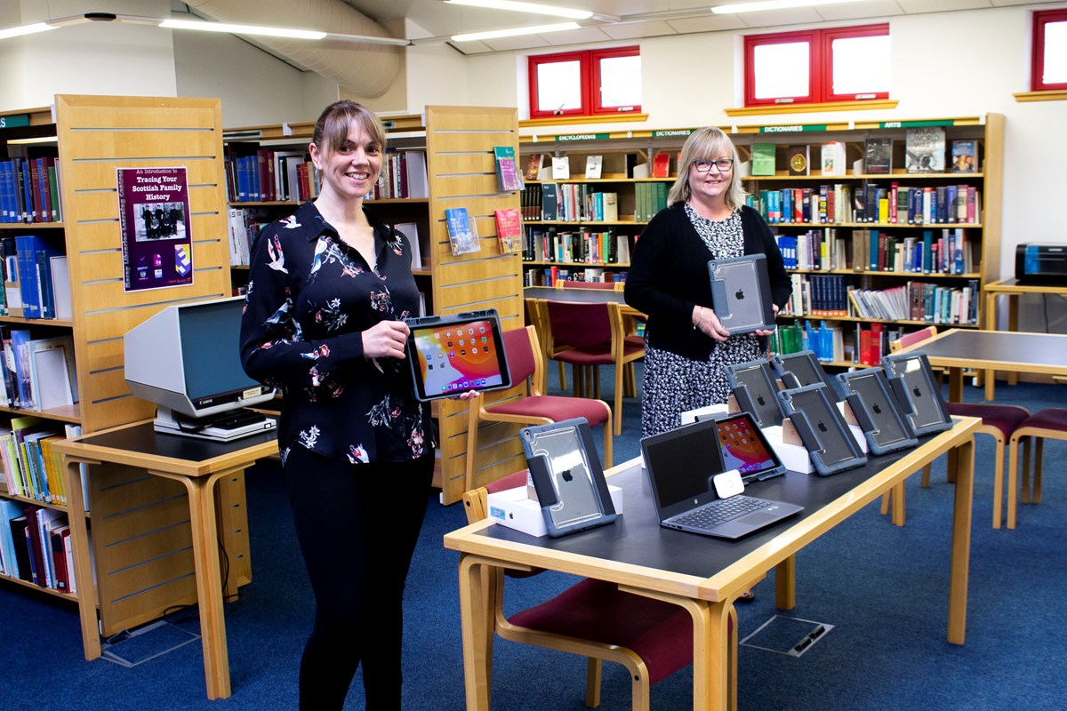 Gail and Karen from Moray Council's library service