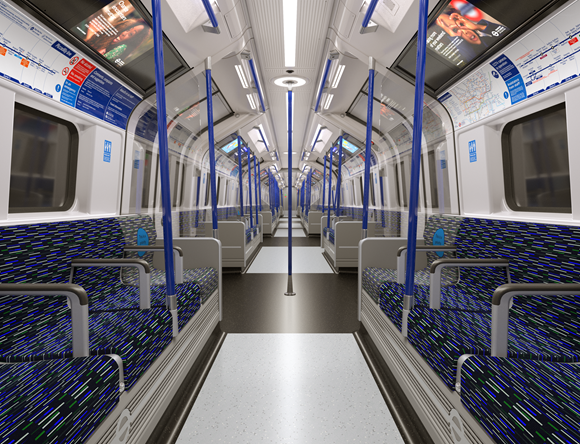 TfL Press Release - TfL and Siemens Mobility unveil detailed design of new Piccadilly line trains: Siemens Mobility Image - New Piccadilly line trains - interior